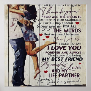 To My Wife Present Love Quotes Present Poster