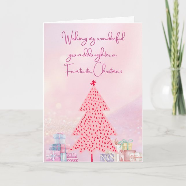 To my wonderful Granddaughter Holiday Card (Front)