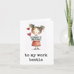 To My Work Bestie, Happy Birthday Card