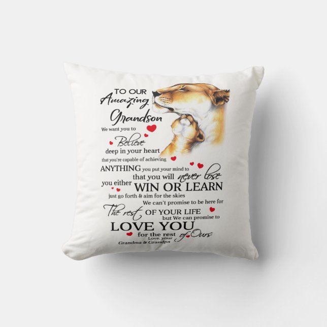 To Our Amazing Grandson Cushion (Front)