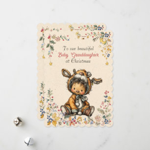 To Our Beautiful Granddaughter At Christmas Holiday Card