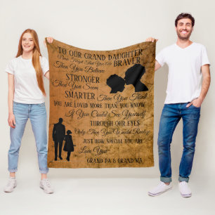 To Our Grand Daughter Fleece Blanket