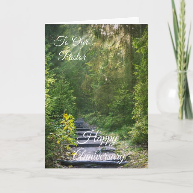 To Our Pastor Happy Anniversary Card (Front)