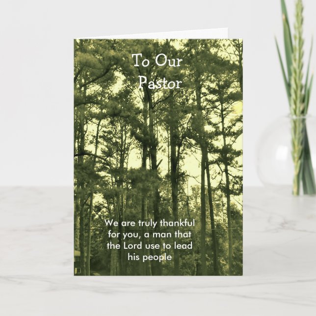 To Our Pastor Thank You Card (Front)