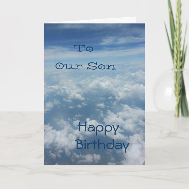 To Our Son  Happy Birthday Card (Front)