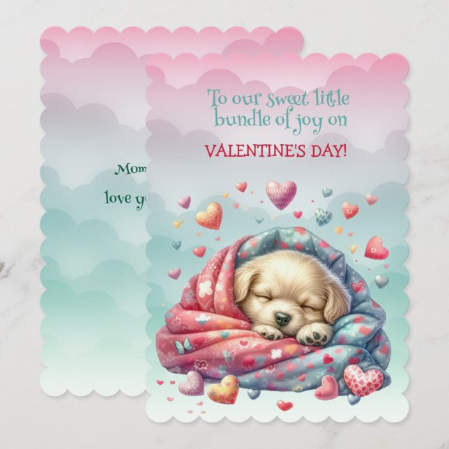 To Our Sweet Bundle of Joy on Valentine's Day Holiday Card (Front/Back)