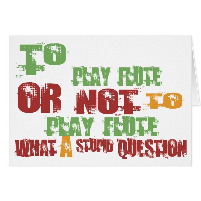 To Play Flute (Front Horizontal)