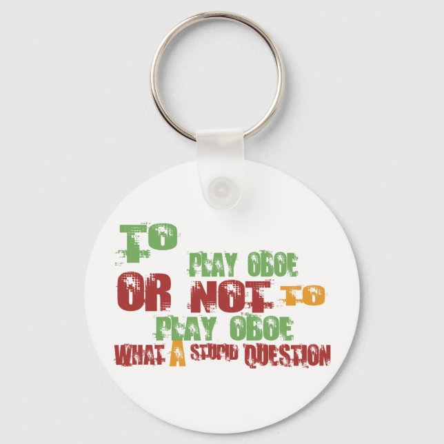 To Play Oboe Key Ring (Front)