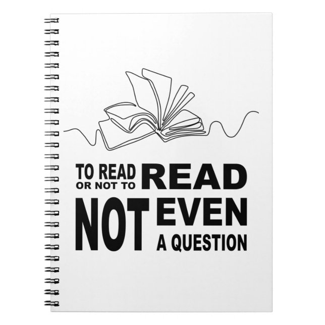 To read or not to read  notebook (Front)