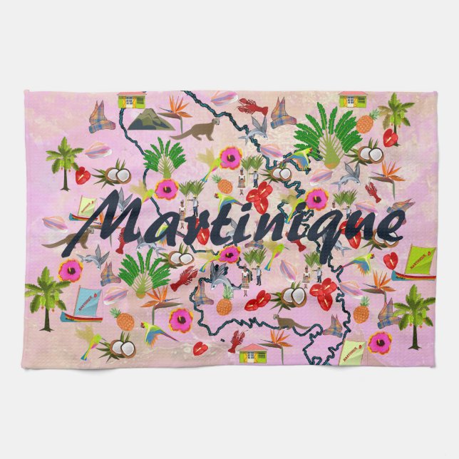 To remember Martinique Tea Towel (Horizontal)