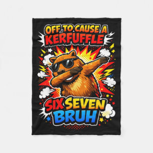 To Retro Capybara Meme Off Cause Fleece Blanket