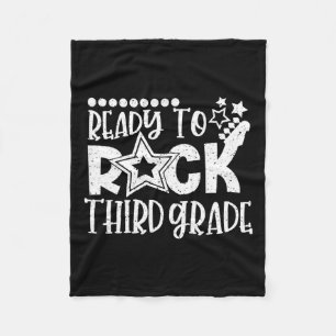 To Rock Third Grade Back To School 3rd Grade Boys Fleece Blanket