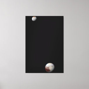 To scale Pluto & Charon Canvas Print