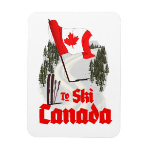 To Ski Canada Magnet