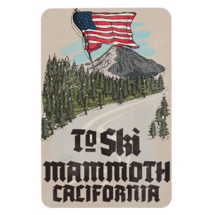 To Ski Mammoth California Magnet