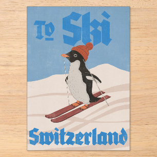 To Ski Switzerland Acrylic Invitations