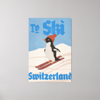 To Ski Switzerland Canvas Print