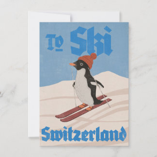 To Ski Switzerland Invitation
