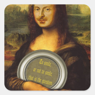 To Smile Or Not To Smile Square Sticker