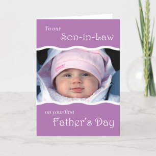To Son-in-Law on 1st Father's Day - photo Card