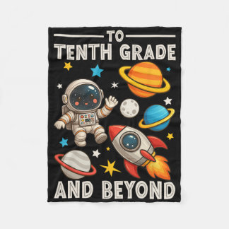To Sophomore And Beyond Astronaut Funny Back To Sc Fleece Blanket