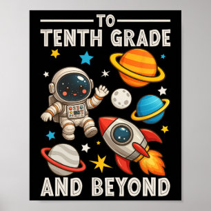 To Sophomore And Beyond Astronaut Funny Back To Sc Poster