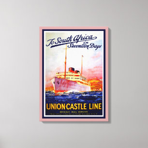 To South Africa in Seventeen Days Canvas Print