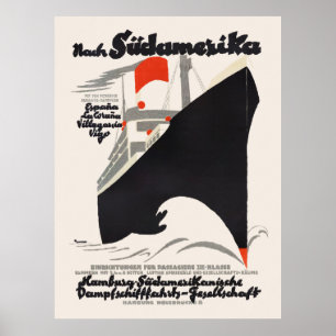 To South America - German Vintage Poster 1920s