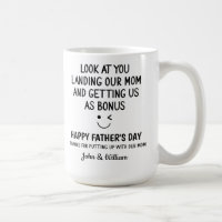 To step dad Look at you landing our mum 