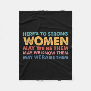 To Strong Women Inspirational Intersectional Femin Fleece Blanket