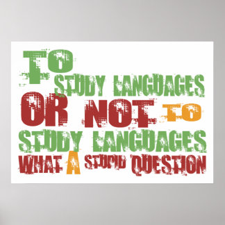 To Study Languages Poster