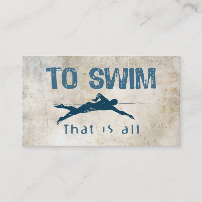 To Swim Business Card (Front)