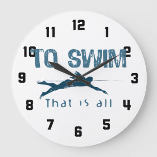 To Swim Large Clock