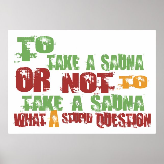 To Take a Sauna Poster (Front)
