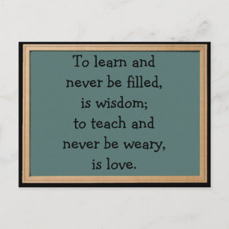 To Teach Is Love Postcard