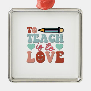 To Teach Is To Love Metal Tree Decoration