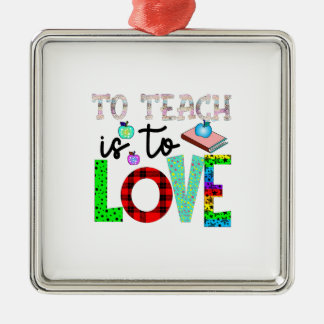 To Teach Is To Love Metal Tree Decoration