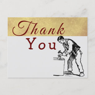 To thank for a carpenter postcard