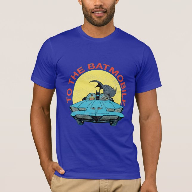 To The Batmobile - Distressed Icon T-Shirt (Front)