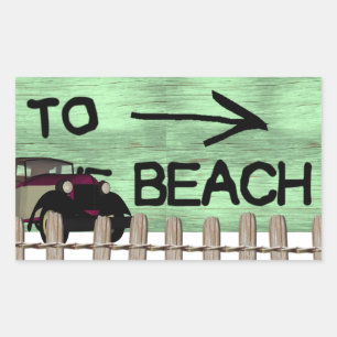 To The Beach Fun Sticker