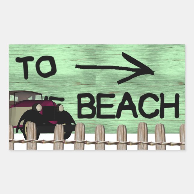 To The Beach Fun Sticker (Front)