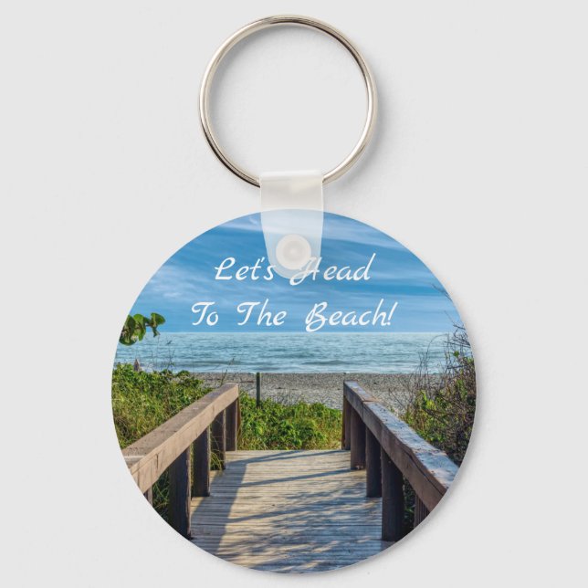 To The Beach Key Ring (Front)