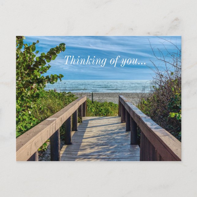 To The Beach Thinking Of You Postcard (Front)