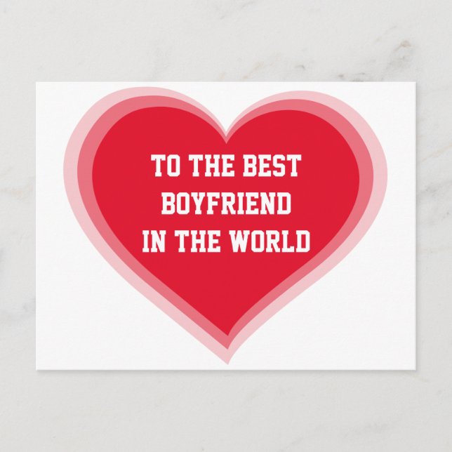 To The Best Boyfriend In The World Valentine Cards (Front)