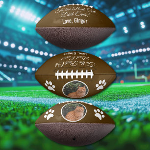 To the Best Cat Dad Ever Custom Photo American Football