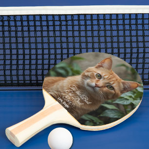 To the Best Cat Dad Ever Custom Photo Ping Pong Paddle