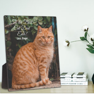 To the Best Cat Dad Ever Custom Photo Plaque