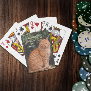 To the Best Cat Dad Ever Custom Photo Playing Cards
