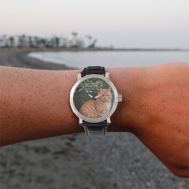 To the Best Cat Dad Ever Custom Photo Watch (Creator Uploaded)