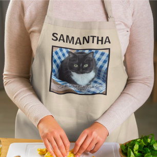 To the Best Cat Mom Ever Custom Photo and Text Apron